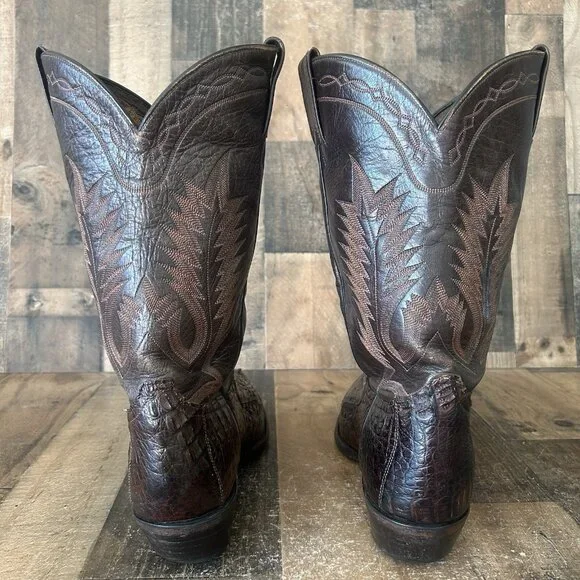Tony Lama Vintage Caiman Western Cowboy Boots Mens 13 D - Picture 8 of 12